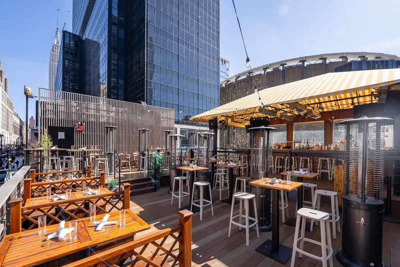 Avenida rooftop set up for a group booking