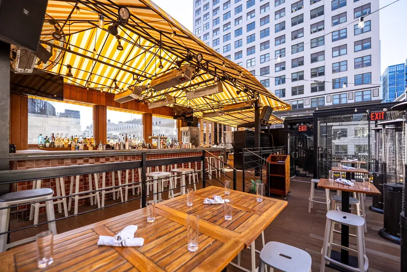 Avenida rooftop bar event space with views of Madison Square Garden
