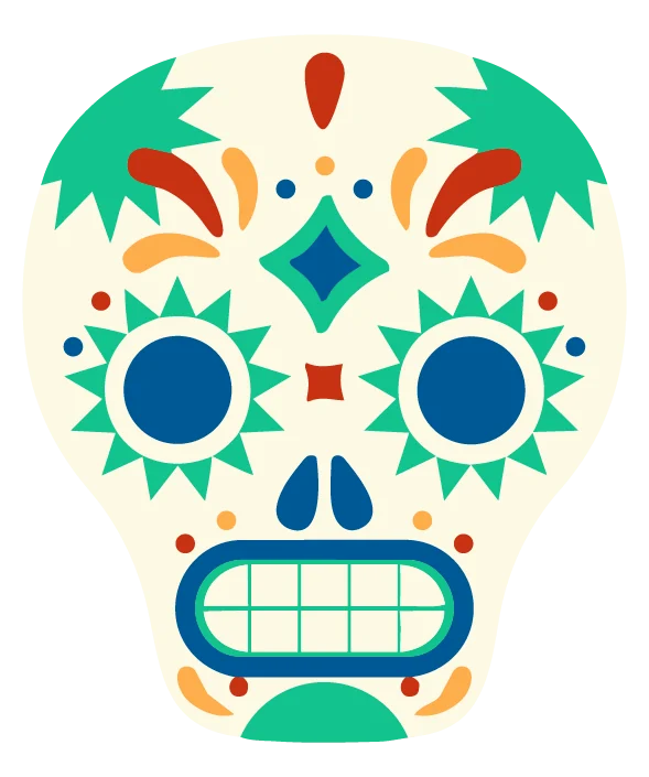 Illustration of a sugar skull