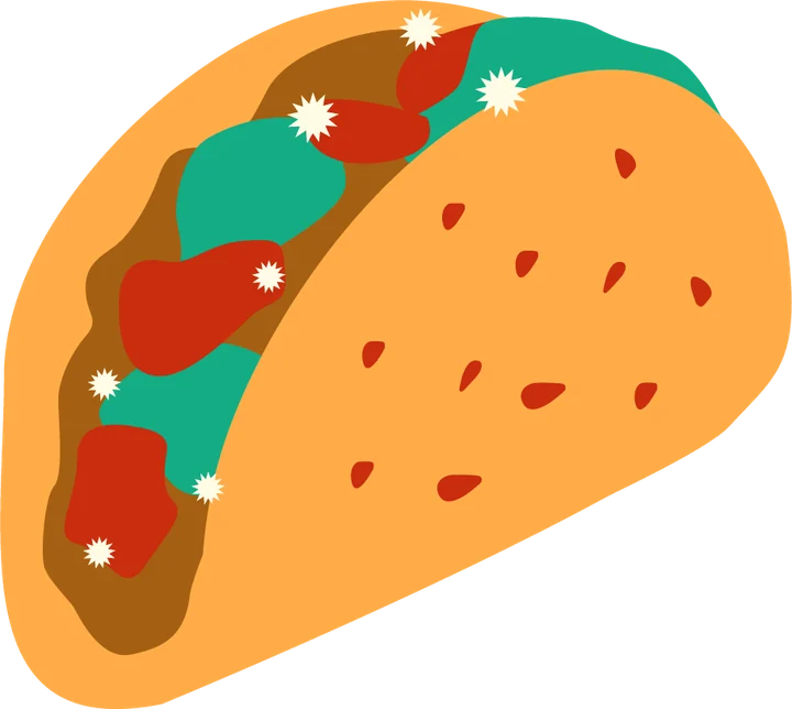 Illustration of a taco